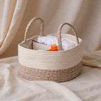Cotton Storage Caddy with Divider, 38 x 25 x 17 cm