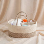 Cotton Storage Caddy with Divider, 38 x 25 x 17 cm