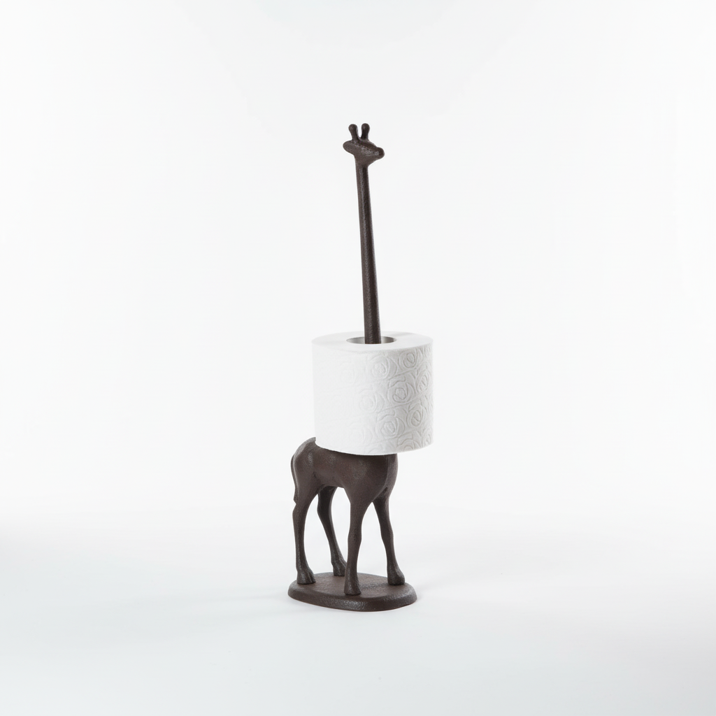 Cast Iron Giraffe Toilet Paper Holder, 45.72 cm Freestanding Stand - product view 2