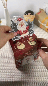 Christmas Money Gift Box with Pull-Out Sleeve
