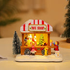 Battery-Powered Musical LED Christmas Toy Shop Scene