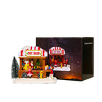Battery-Powered Musical LED Christmas Toy Shop Scene