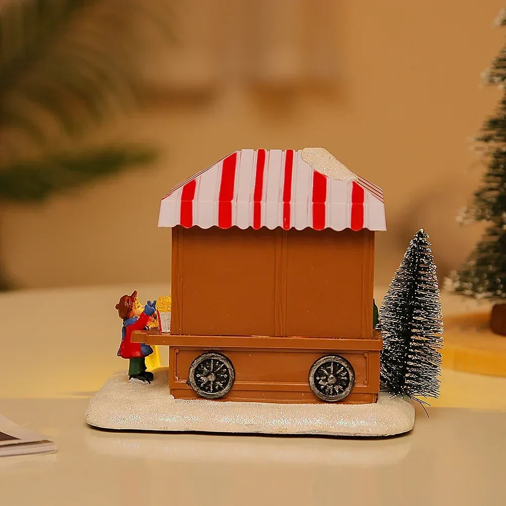 Battery-Powered Musical LED Christmas Toy Shop Scene