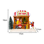 Battery-Powered Musical LED Christmas Toy Shop Scene