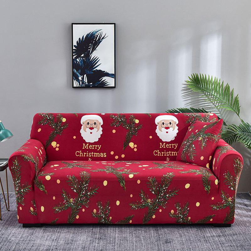 Stretch Christmas Sofa Cover with Festive Prints