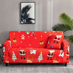Stretch Christmas Sofa Cover with Festive Prints