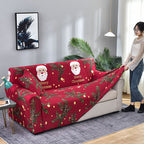 Stretch Christmas Sofa Cover with Festive Prints