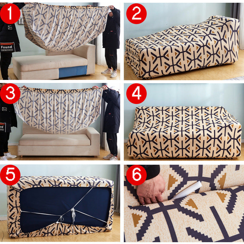 Stretch Christmas Sofa Cover with Festive Prints