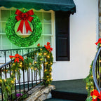 Gold or Green LED Christmas Wreath, 50 cm
