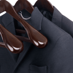 Curved Wooden Clothes Hangers, Set of 4