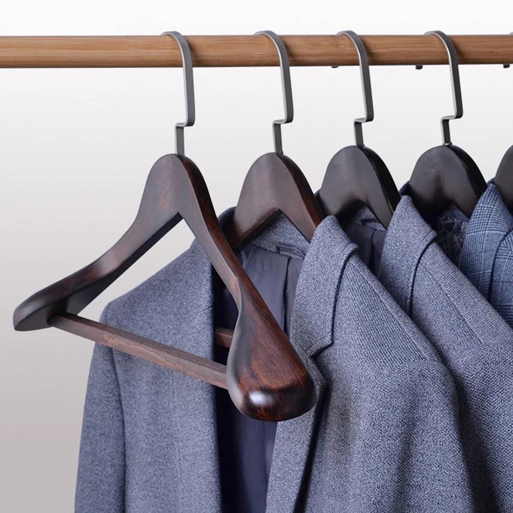 Curved Wooden Clothes Hangers, Set of 4