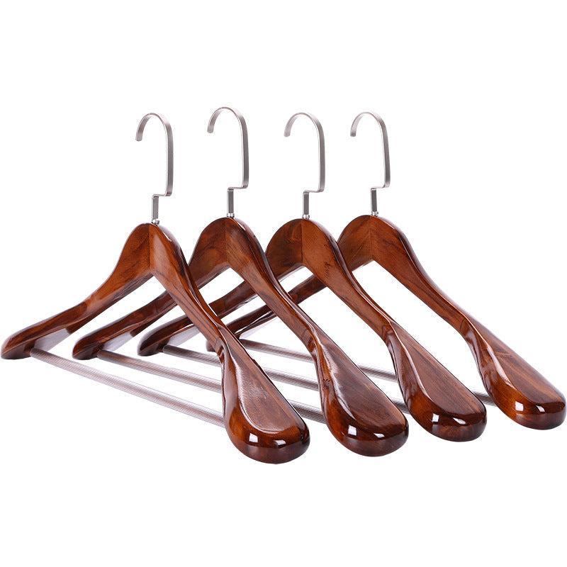 Curved Wooden Clothes Hangers, Set of 4