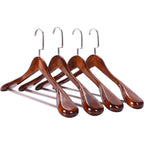 Curved Wooden Clothes Hangers, Set of 4