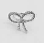 Metal Bow Napkin Rings, Set of 6