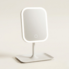Rechargeable LED Vanity Mirror with Touch Dimmer, 3 Light Colours - White