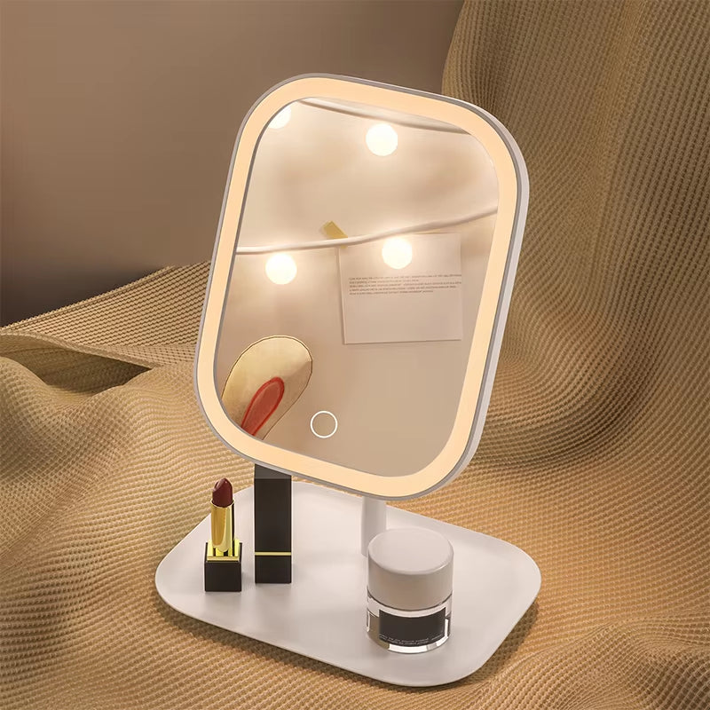Rechargeable LED Vanity Mirror with Touch Dimmer, 3 Light Colours - product view 4