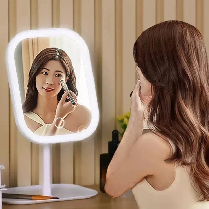 Rechargeable LED Vanity Mirror with Touch Dimmer, 3 Light Colours - product view 6