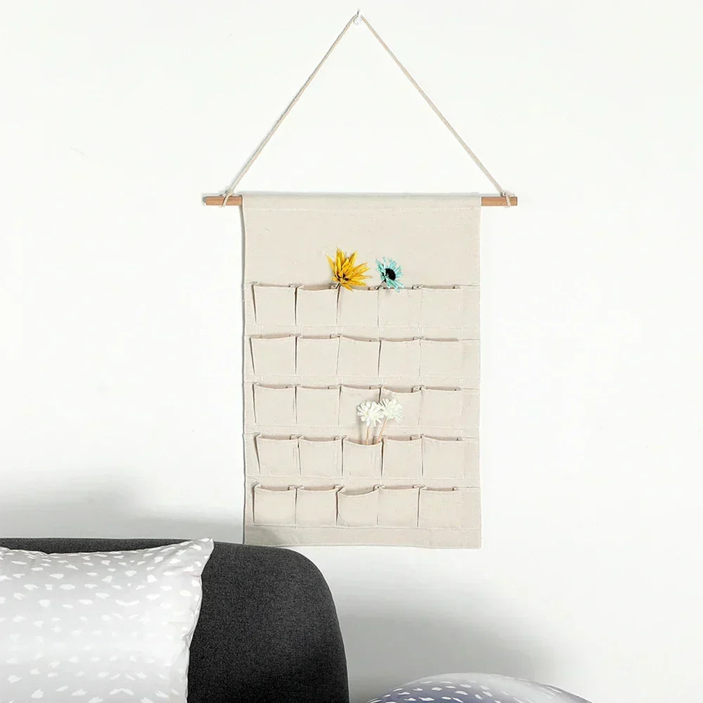 Reusable Cotton Advent Calendar with 24 Pockets