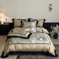Floral Cotton-Blend Bedding Set with Ruffle Trim