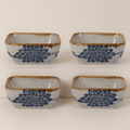 Japanese Pattern Porcelain Sauce Dishes, Set of 4