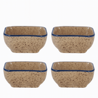 Japanese Pattern Porcelain Sauce Dishes, Set of 4