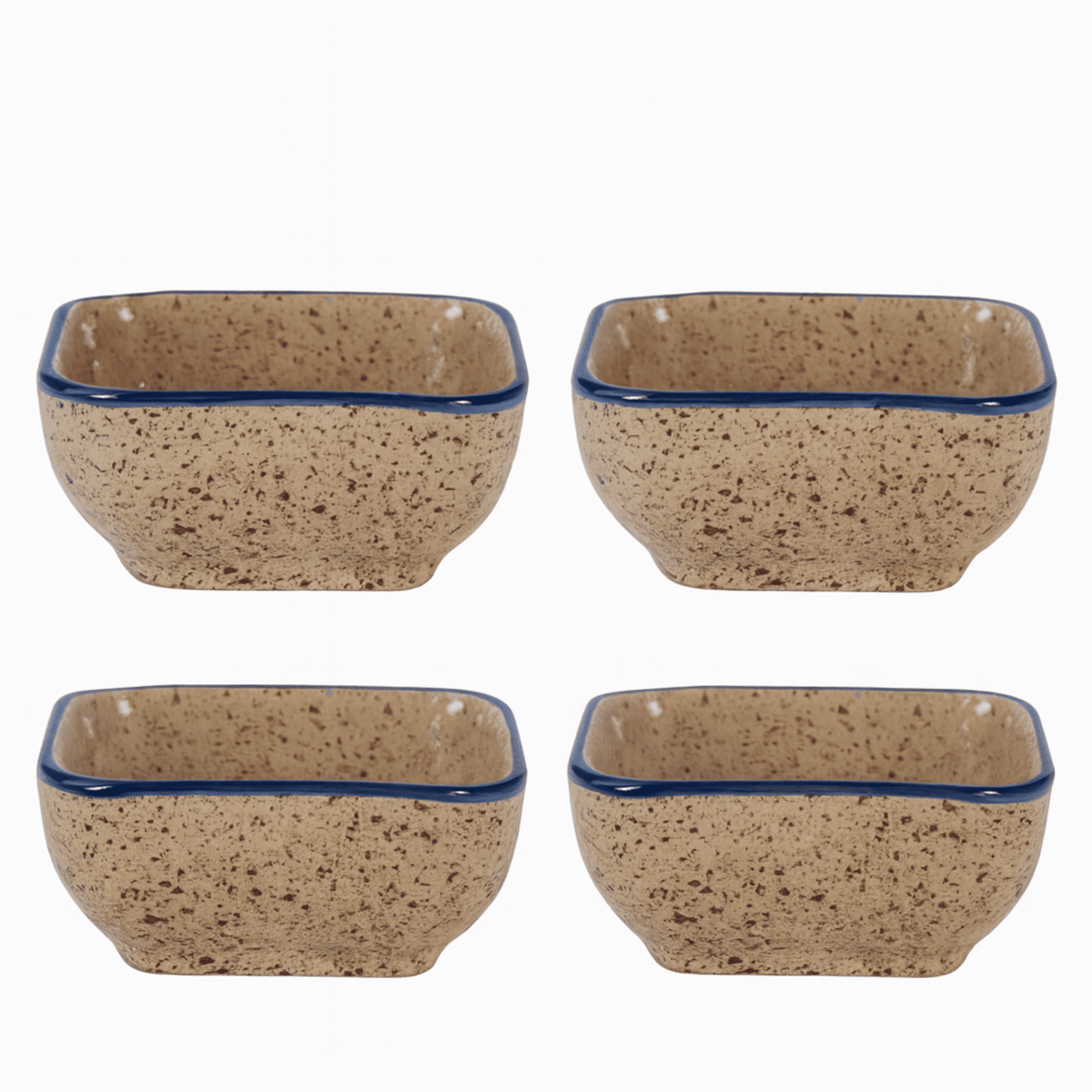 Japanese Pattern Porcelain Sauce Dishes, Set of 4