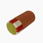 Striped Velvet Bolster Cushion, 20 x 45 cm