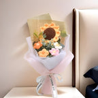 Crochet Sunflower and Daisy Bouquet