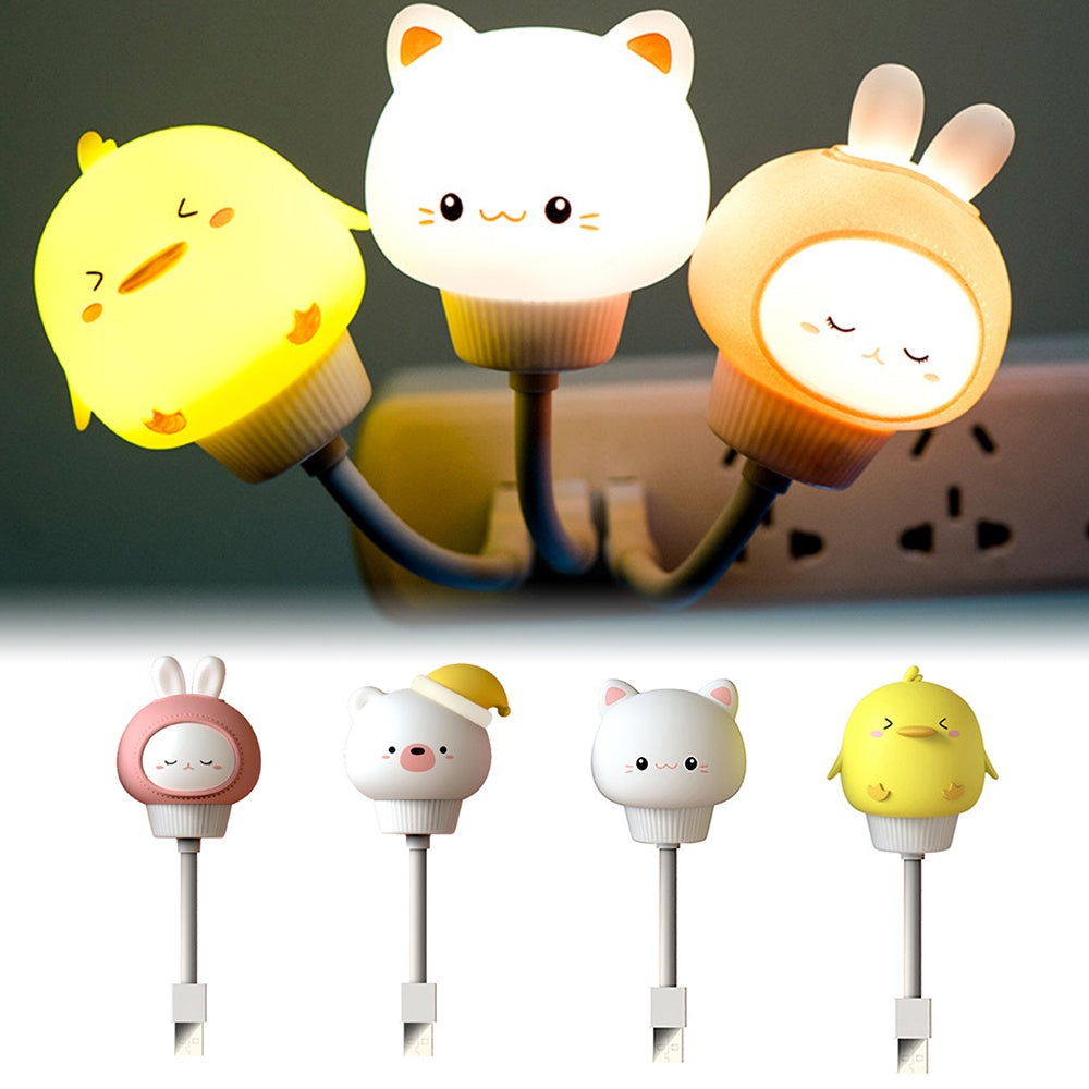 Animal Design Flexible USB Night Light