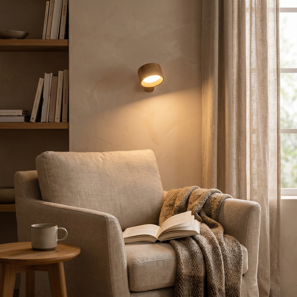Cordless Wall Lamp — Wood