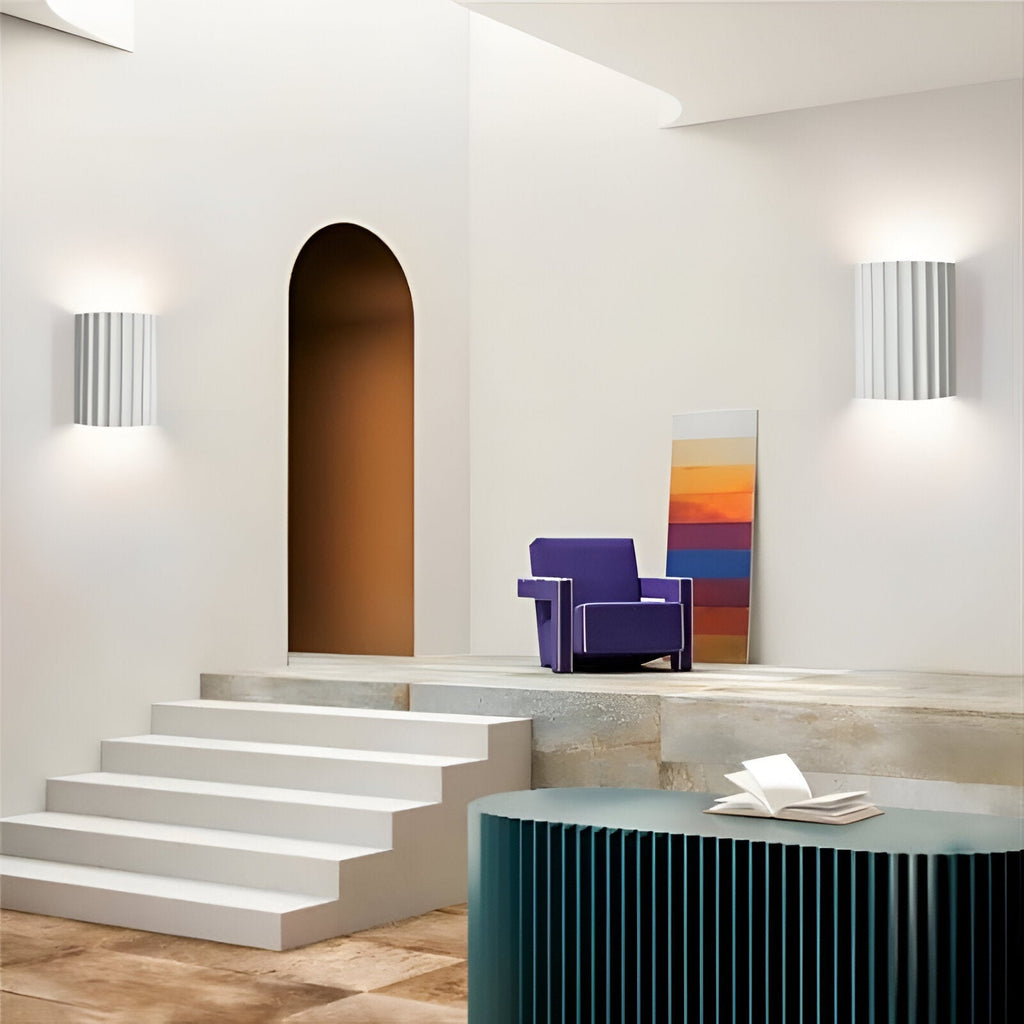 Ribbed Resin Wall Sconce with Push-Button Switch - view 12