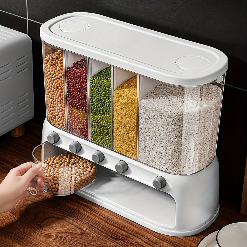 Multi-Compartment Kitchen Grain Storage Container