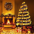 Battery-Powered Christmas Ribbon Fairy Lights