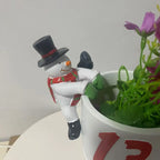 Festive Snowman Plant Pot Decoration