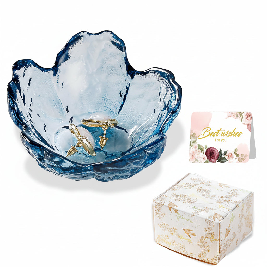 Flower Jewelry Dish Ceramic Ring Holder Tray Gift
