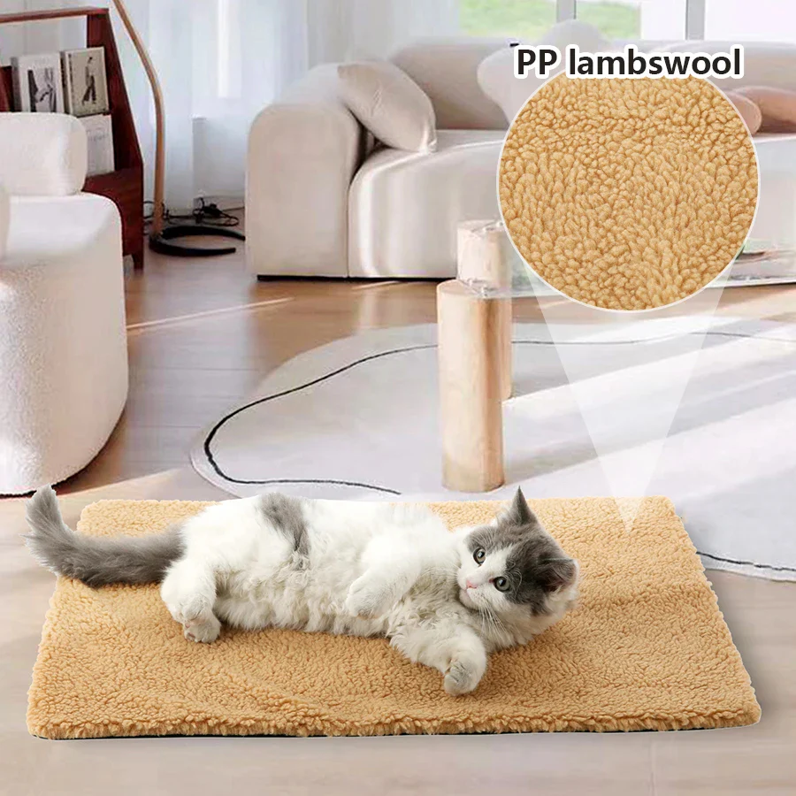 Self-Warming Pet Pad, Washable Non-Electric Faux Fur Mat — product view 4