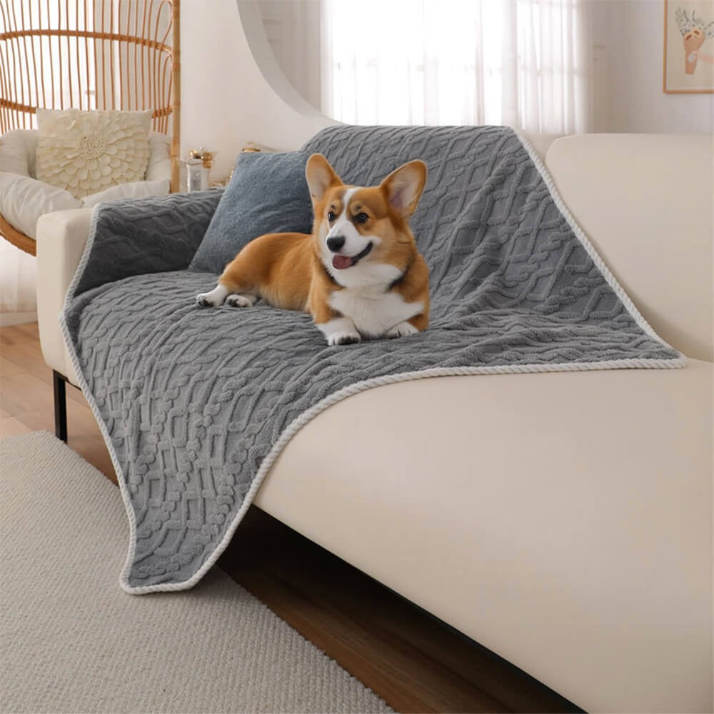 Waterproof Fleece Pet Blanket, Washable Furniture Protection — product view 2