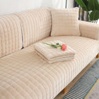 Quilted Flannel Sofa Cover, Non-Slip Washable Furniture Protector — product view 2