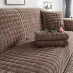 Quilted Flannel Sofa Cover, Non-Slip Washable Furniture Protector — product view 3