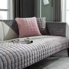 Quilted Flannel Sofa Cover, Non-Slip Washable Furniture Protector — product view 4