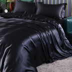 Satin Bedding Set, Duvet Cover with Fitted Sheet and Pillowcases — product view 4