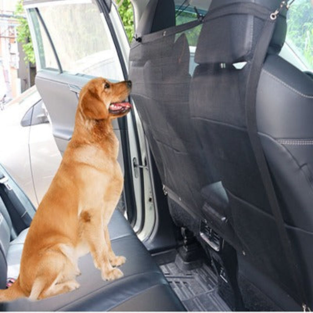 Mesh Pet Car Seat Barrier, Front and Rear Seat Divider — product view 1