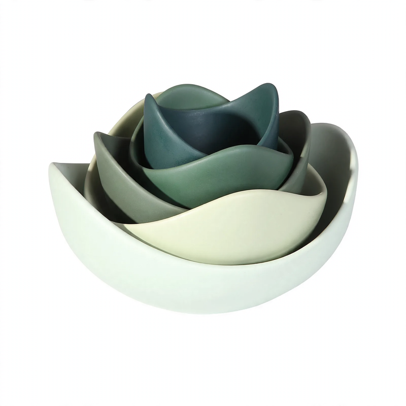 Lotus Shape Ceramic Bowl Set – product image 9