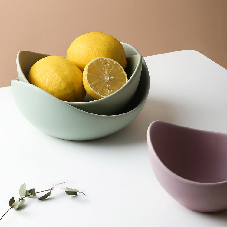 Lotus Shape Ceramic Bowl Set – product image 3