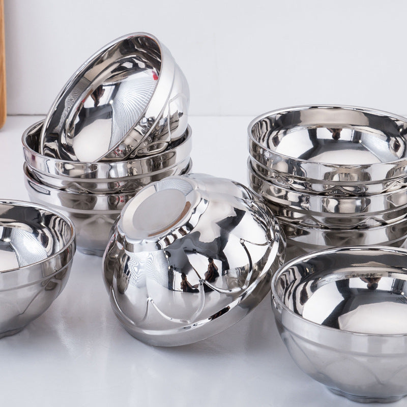 Double Wall Stainless Steel Lotus Bowl – product image 3