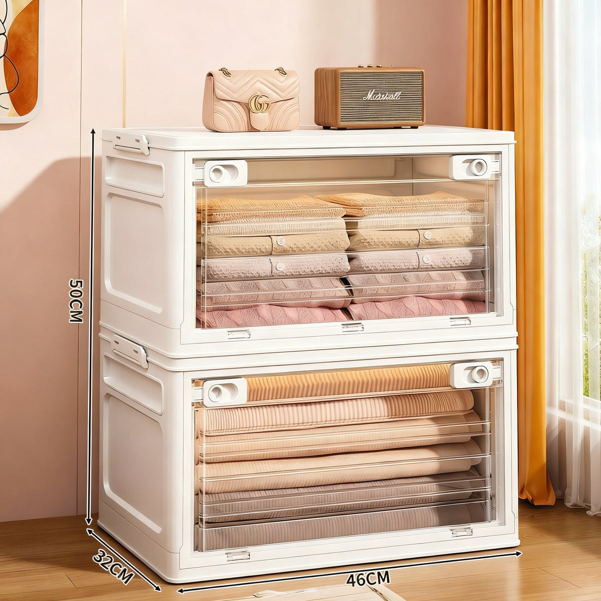 Clear Folding Storage Box with Lid – product image 7