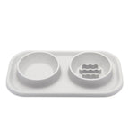 Dual Pet Slow Feeder Bowl with Non-Slip Base — product view 4