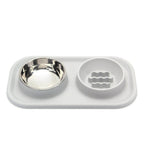 Dual Pet Slow Feeder Bowl with Non-Slip Base — product view 5