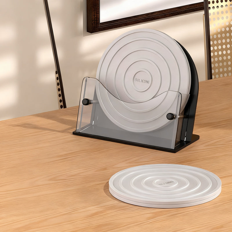 Round Silicone Coaster Sets – product image 4