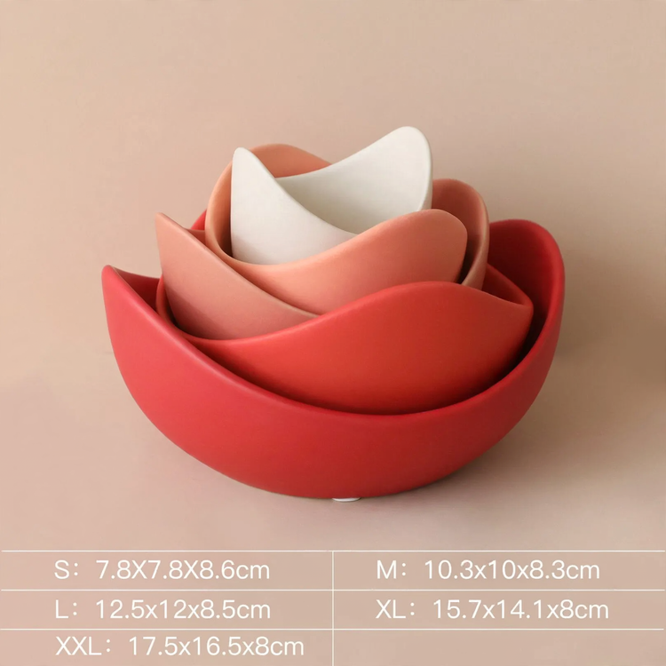 Lotus Shape Ceramic Bowl Set – product image 10